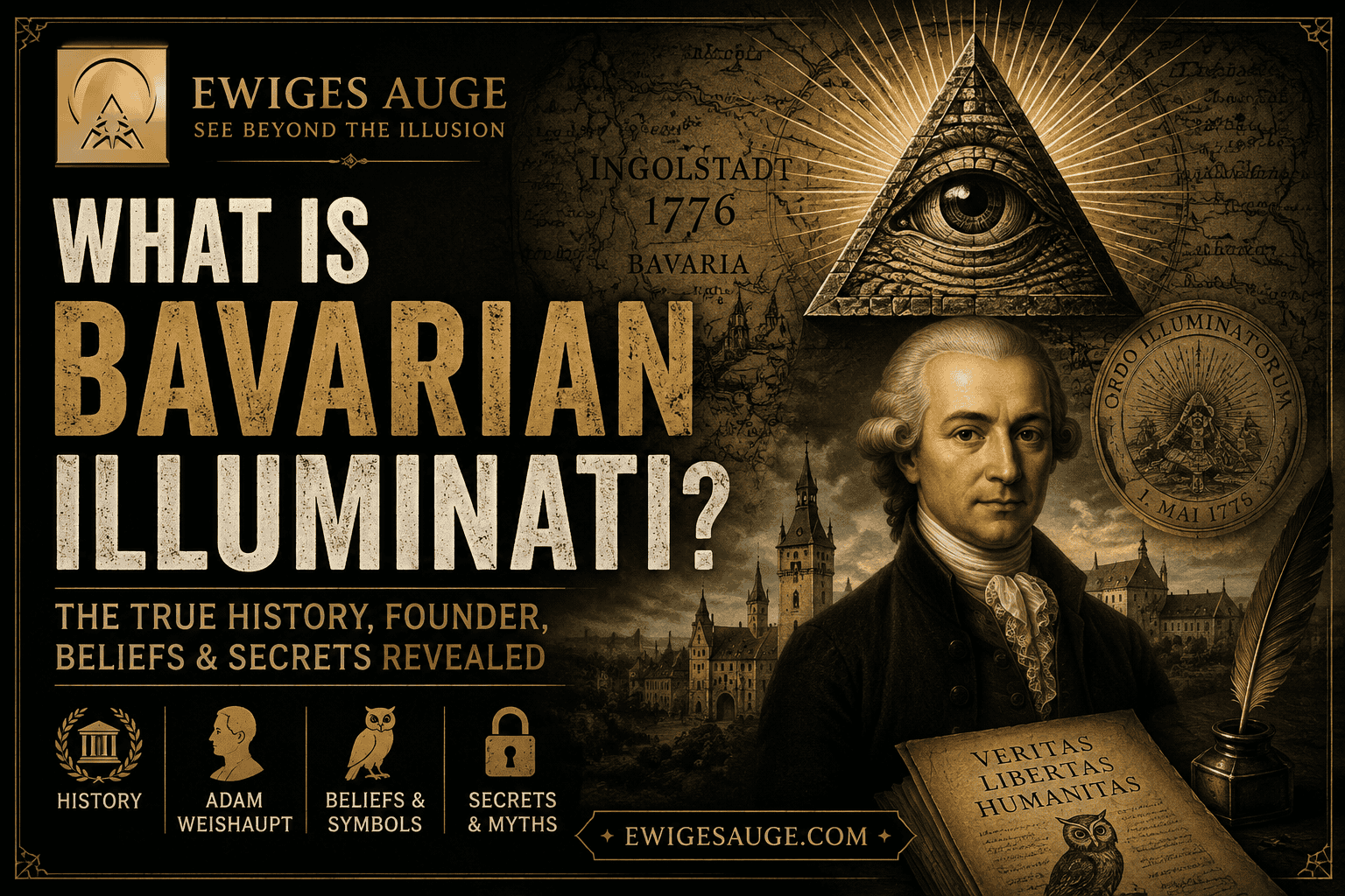 What is Bavarian Illuminati history, Adam Weishaupt, and 1776 secret society
