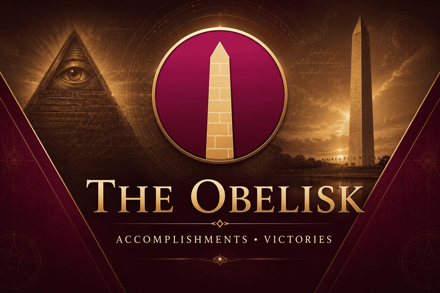 Symbols Obelisk representing accomplishments, victories, success, and lasting legacy